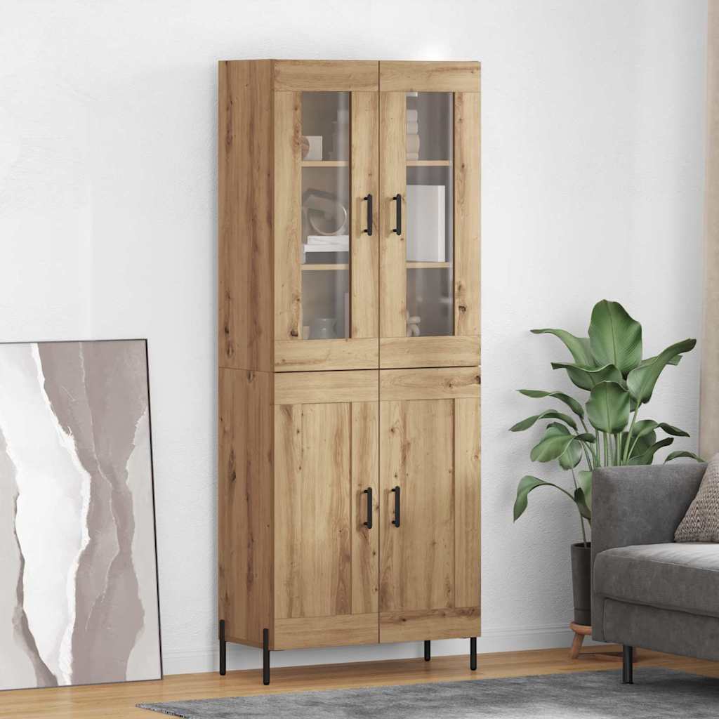 Bufet Stejar Artizanal 69,5 x 34 x 180 cm Lemn compozit — imaginea 2