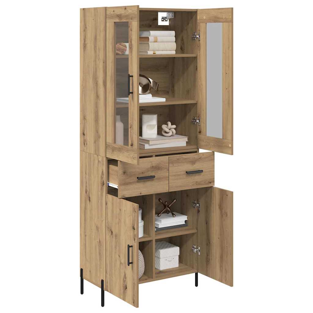 Bufet Stejar Artizanal 69,5 x 34 x 180 cm Lemn compozit — imaginea 4