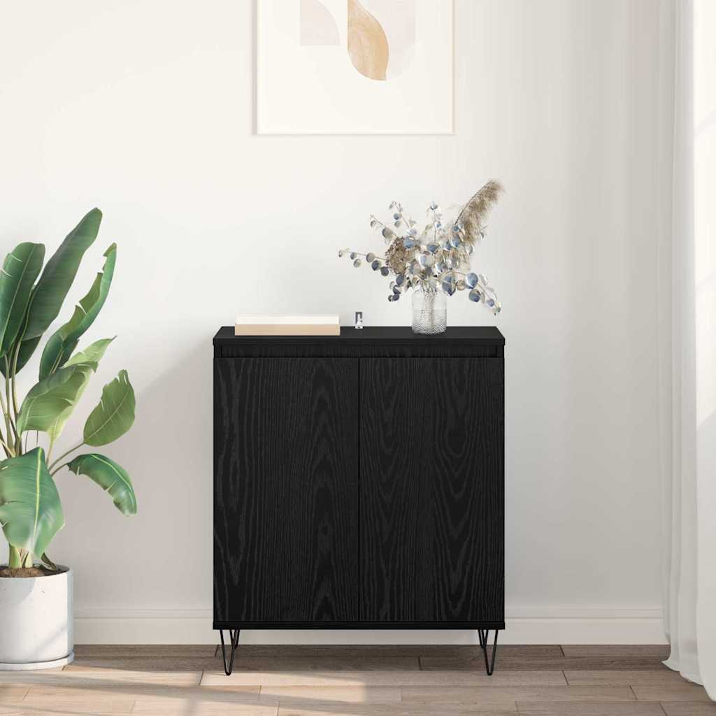 Bufet Stejar Negru 60 x 35 x 70 cm Lemn compozit — imaginea 5