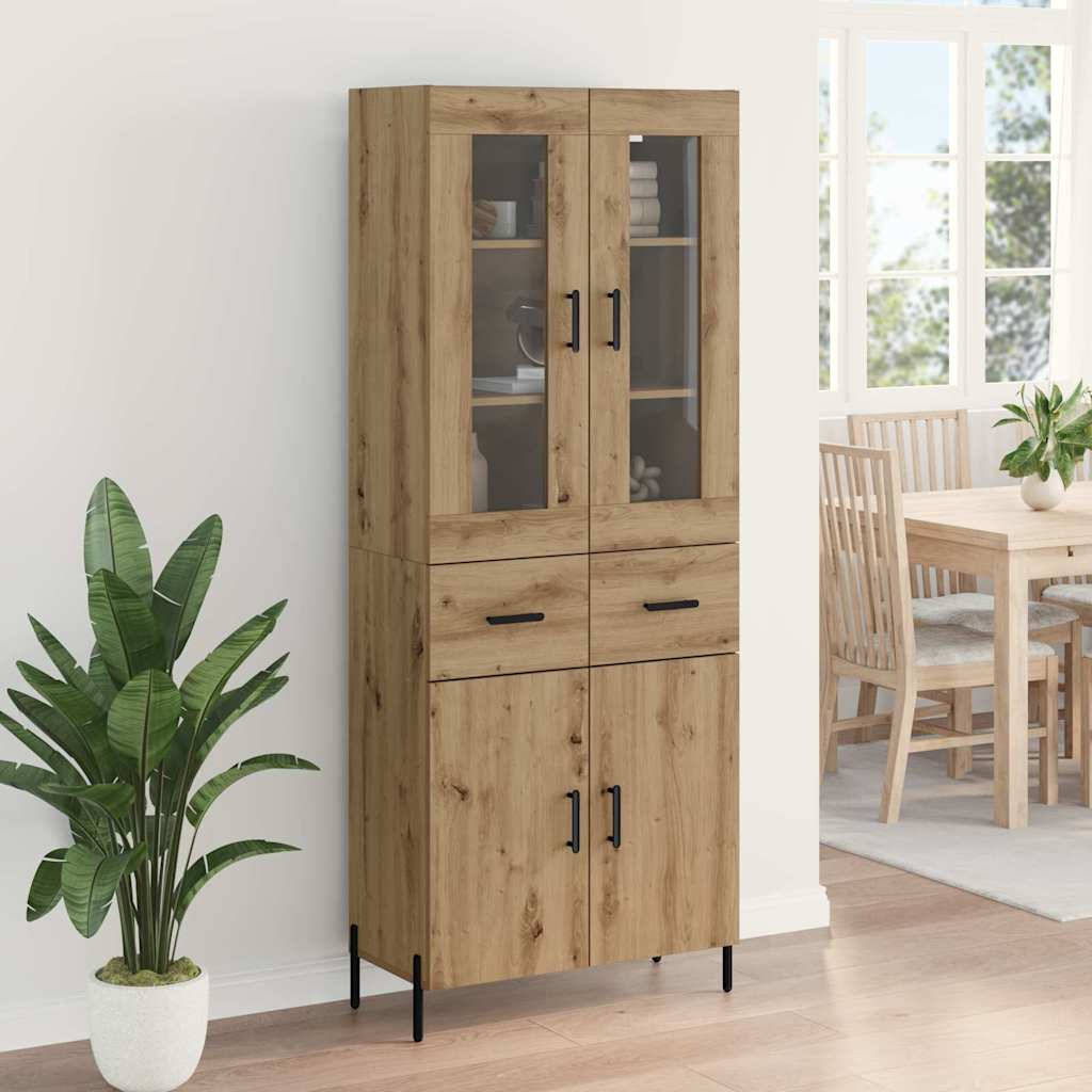 Bufet Stejar Artizanal 69,5 x 34 x 180 cm Lemn compozit — imaginea 5