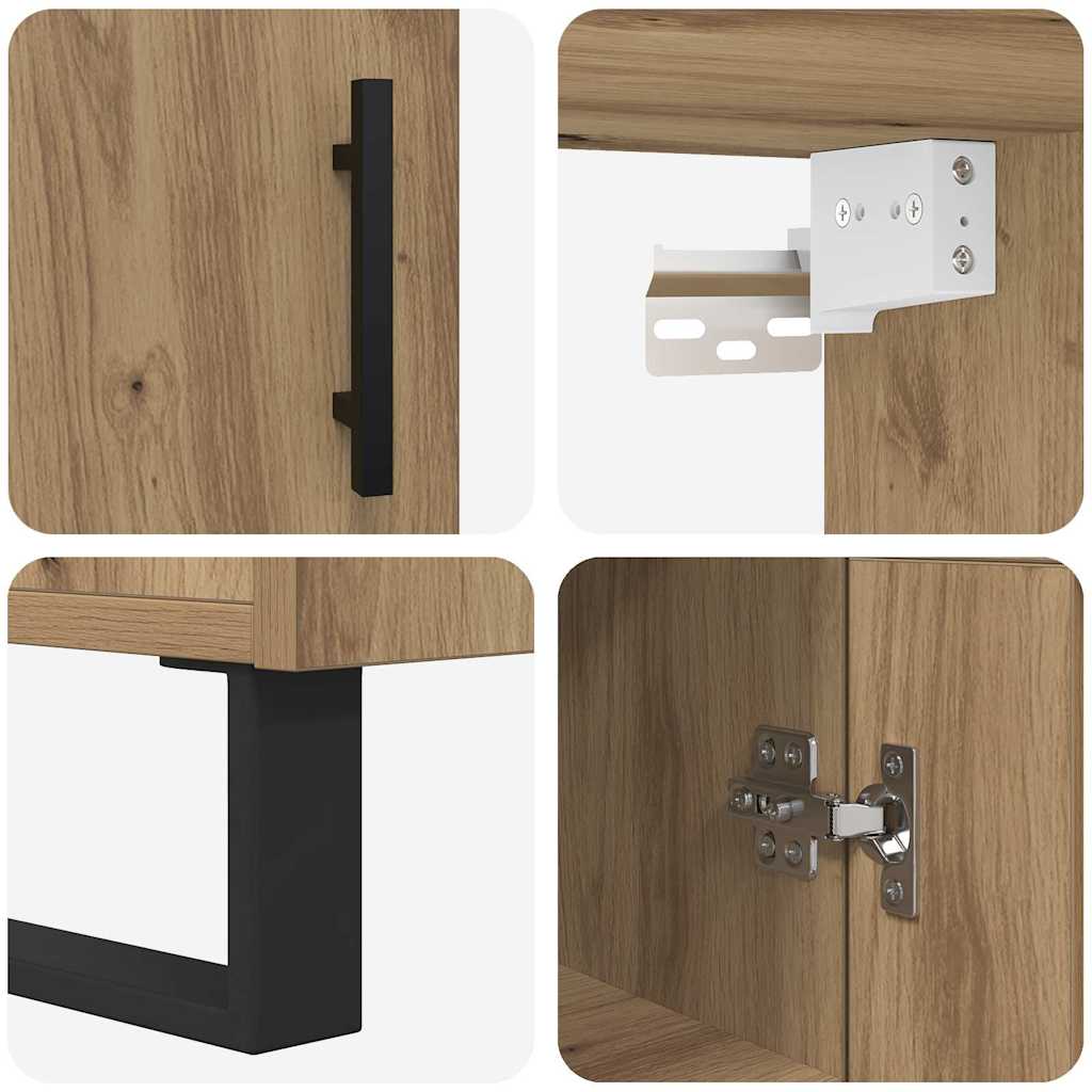 Bufet Stejar Artizanal 69,5 x 34 x 180 cm Lemn compozit — imaginea 12