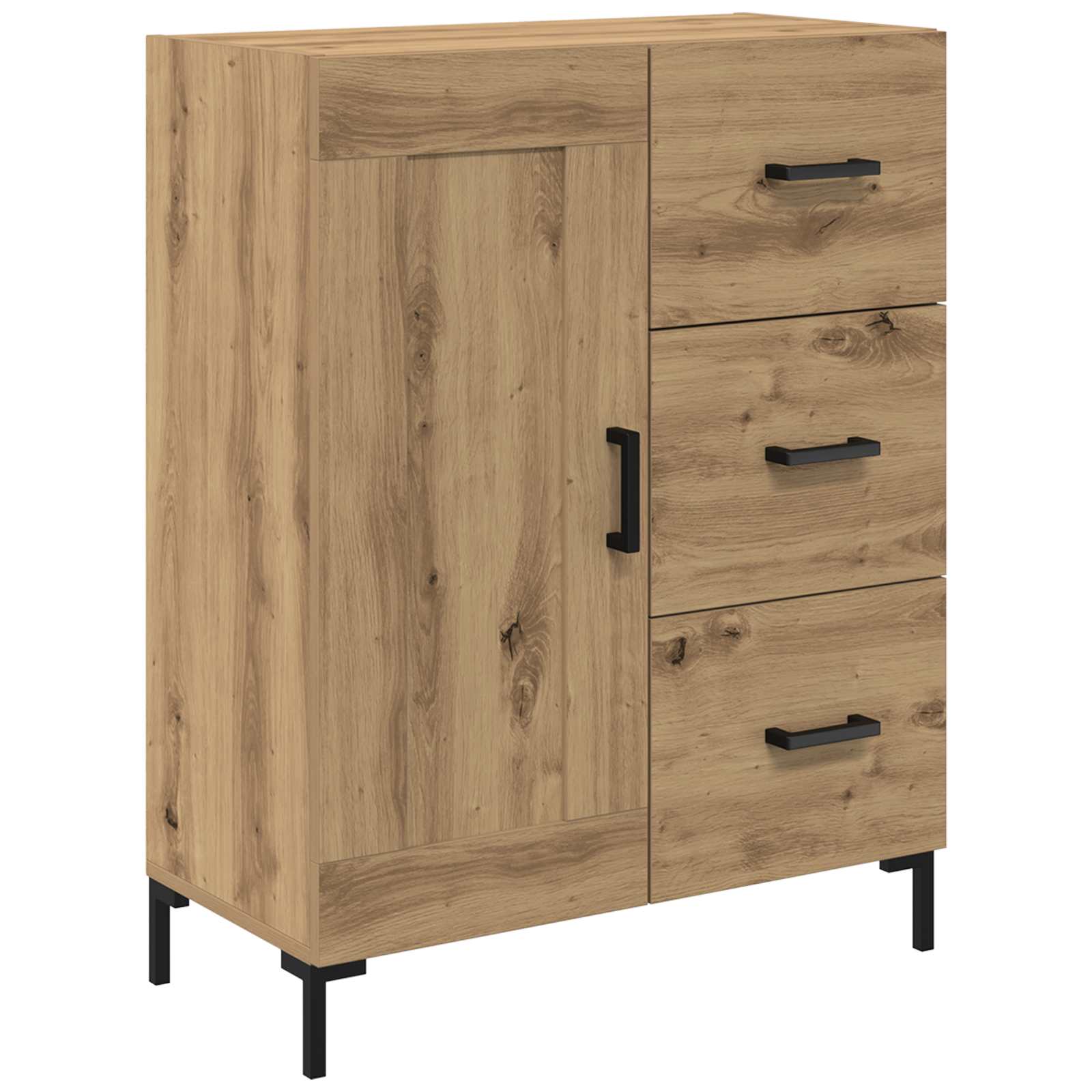 Bufet Stejar Artizanal 69,5 x 34 x 180 cm Lemn compozit — imaginea 7