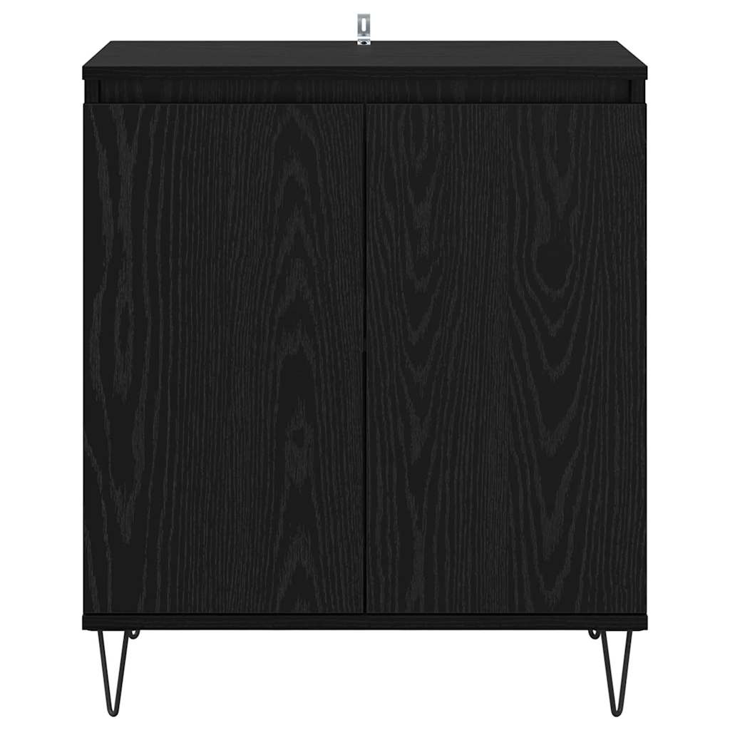 Bufet Stejar Negru 60 x 35 x 70 cm Lemn compozit — imaginea 7