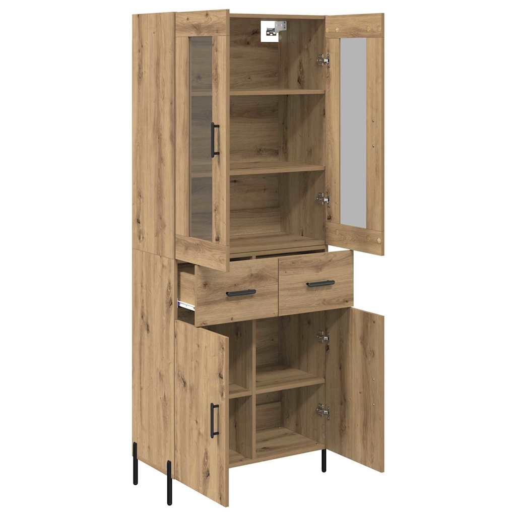 Bufet Stejar Artizanal 69,5 x 34 x 180 cm Lemn compozit — imaginea 6