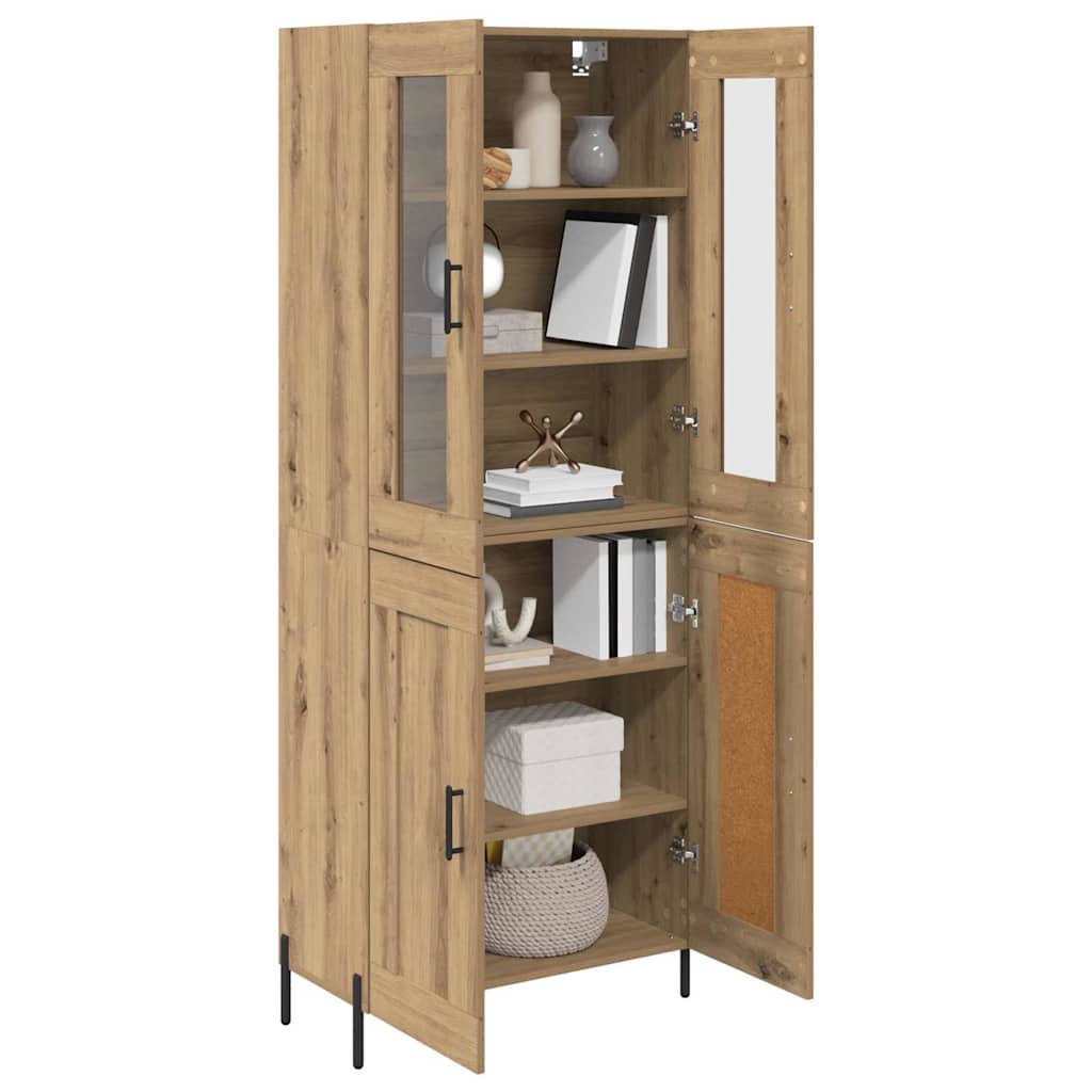 Bufet Stejar Artizanal 69,5 x 34 x 180 cm Lemn compozit — imaginea 4