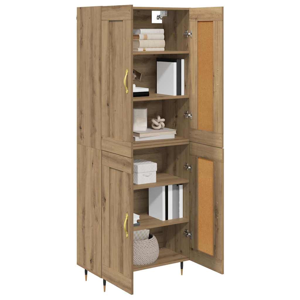 Bufet Stejar Artizanal 69,5 x 34 x 180 cm Lemn compozit — imaginea 4