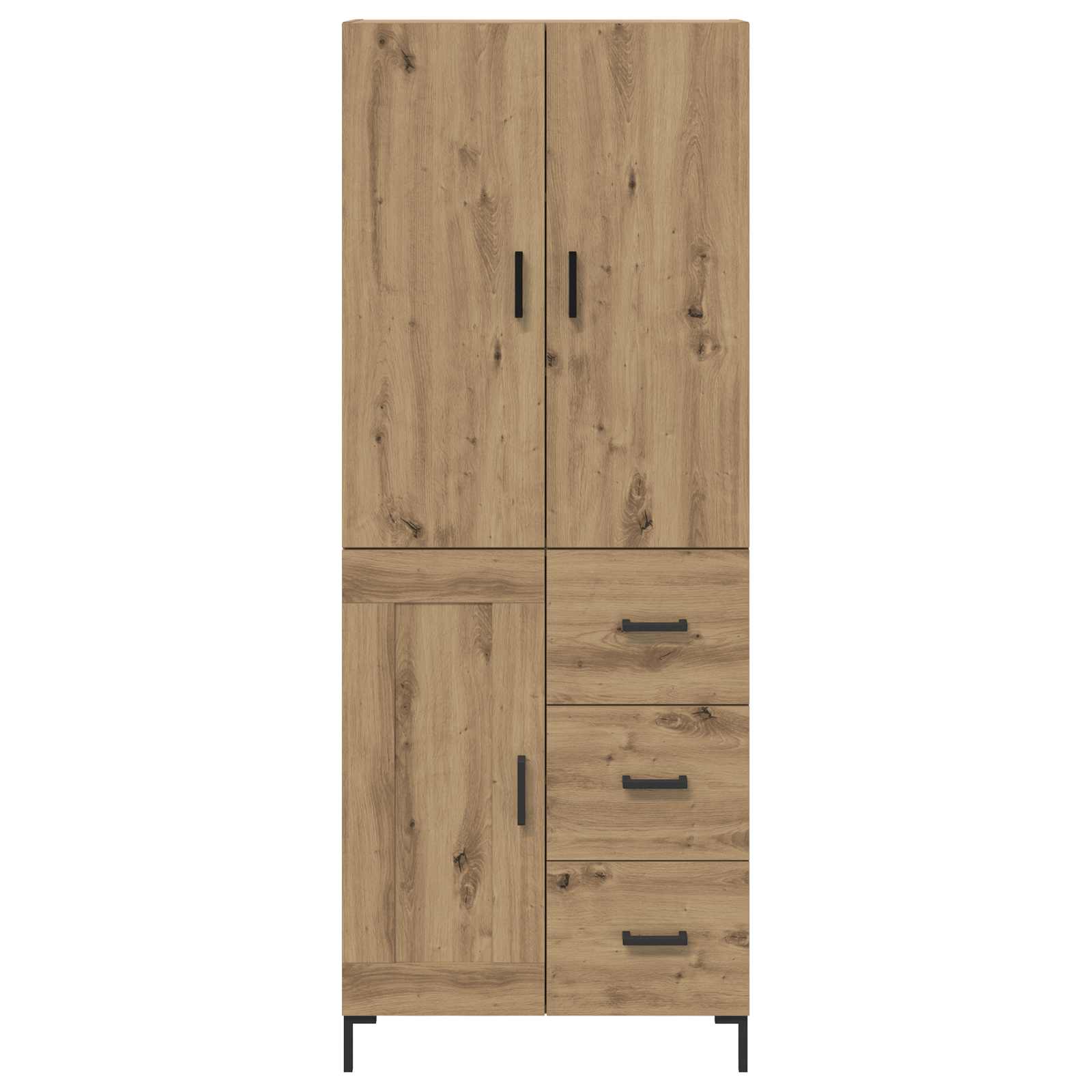 Bufet Stejar Artizanal 69,5 x 34 x 180 cm Lemn compozit — imaginea 8