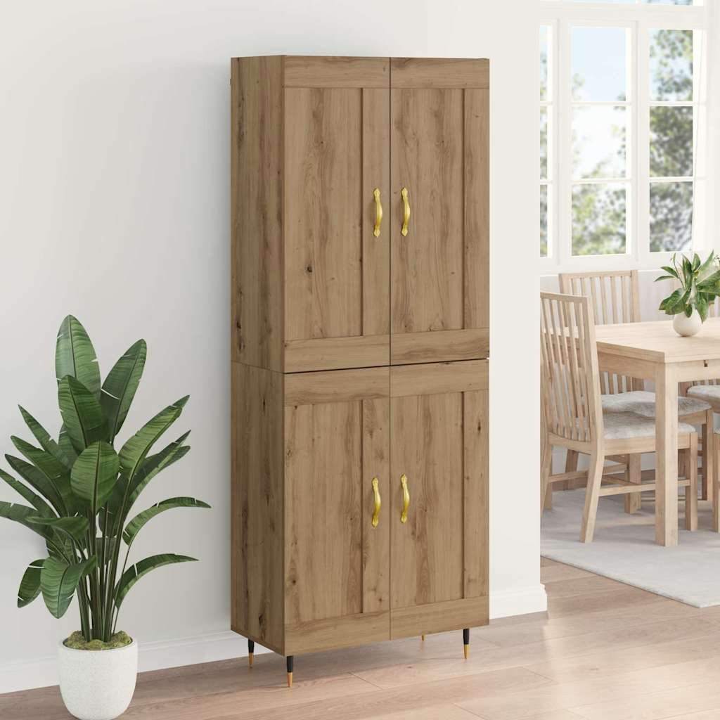 Bufet Stejar Artizanal 69,5 x 34 x 180 cm Lemn compozit — imaginea 5