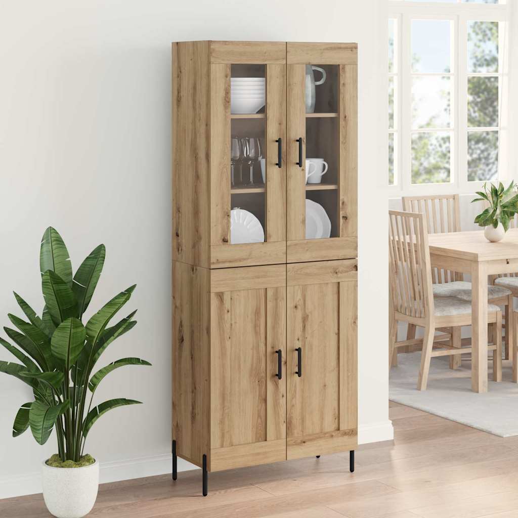 Bufet Stejar Artizanal 69,5 x 34 x 180 cm Lemn compozit — imaginea 5