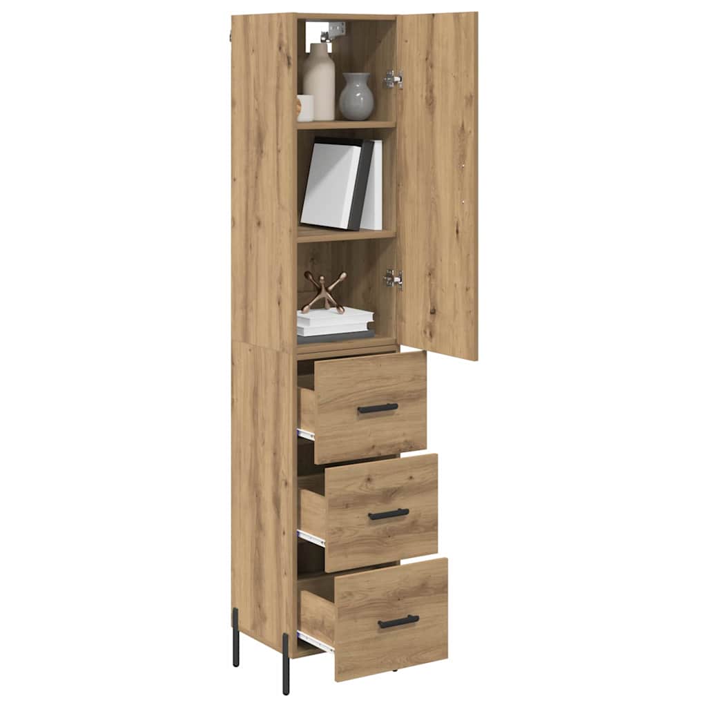 Bufet Stejar Artizanal 34,5 x 34 x 180 cm Lemn compozit — imaginea 4