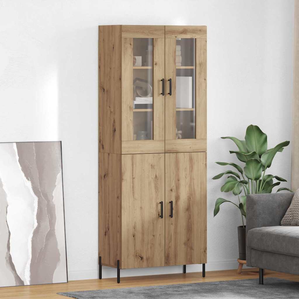 Bufet Stejar Artizanal 69,5 x 34 x 180 cm Lemn compozit — imaginea 2