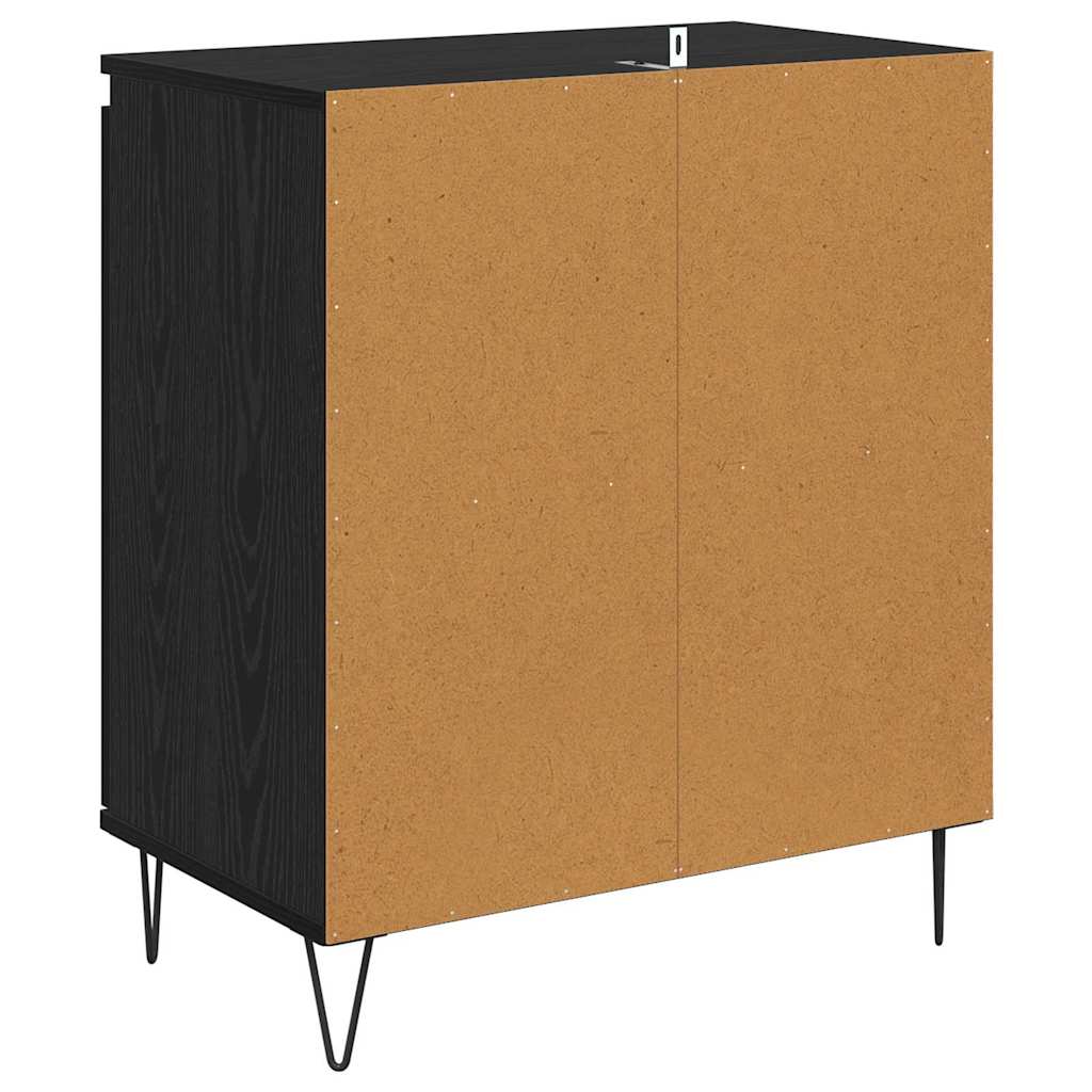 Bufet Stejar Negru 60 x 35 x 70 cm Lemn compozit — imaginea 9