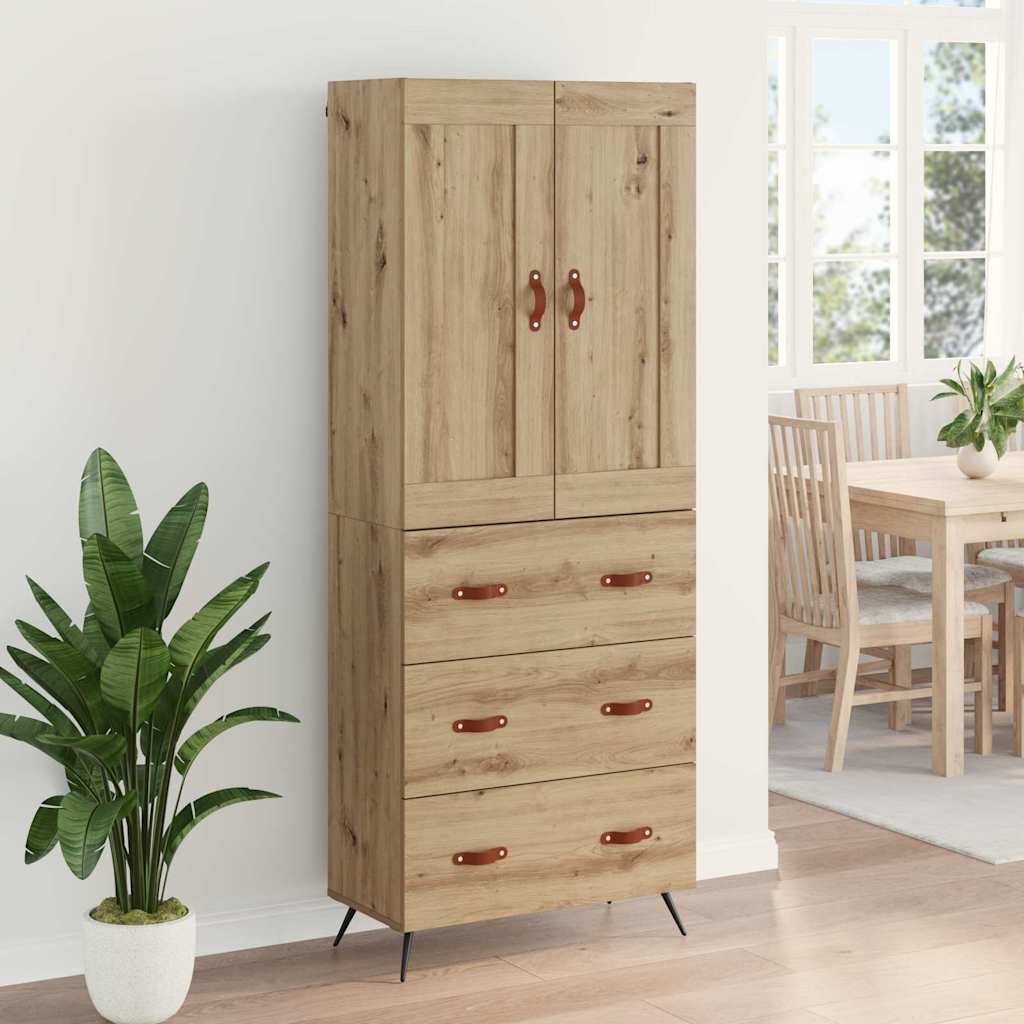 Bufet Stejar Artizanal 69,5 x 34 x 180 cm Lemn compozit — imaginea 5