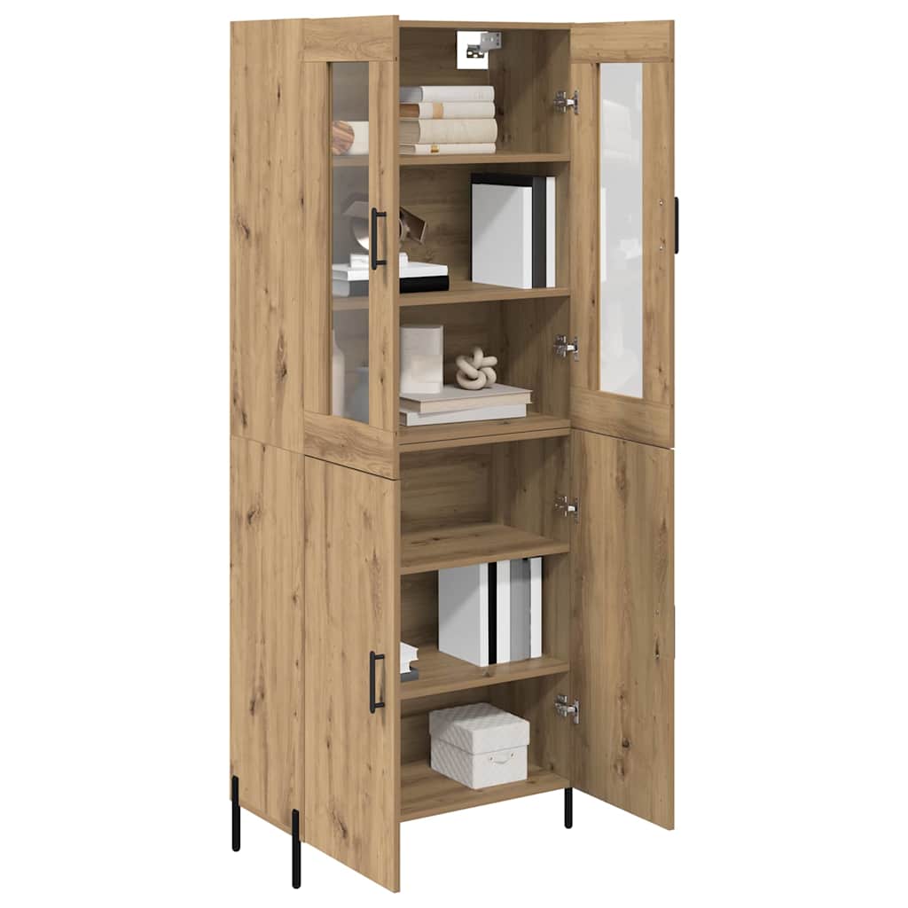 Bufet Stejar Artizanal 69,5 x 34 x 180 cm Lemn compozit — imaginea 4