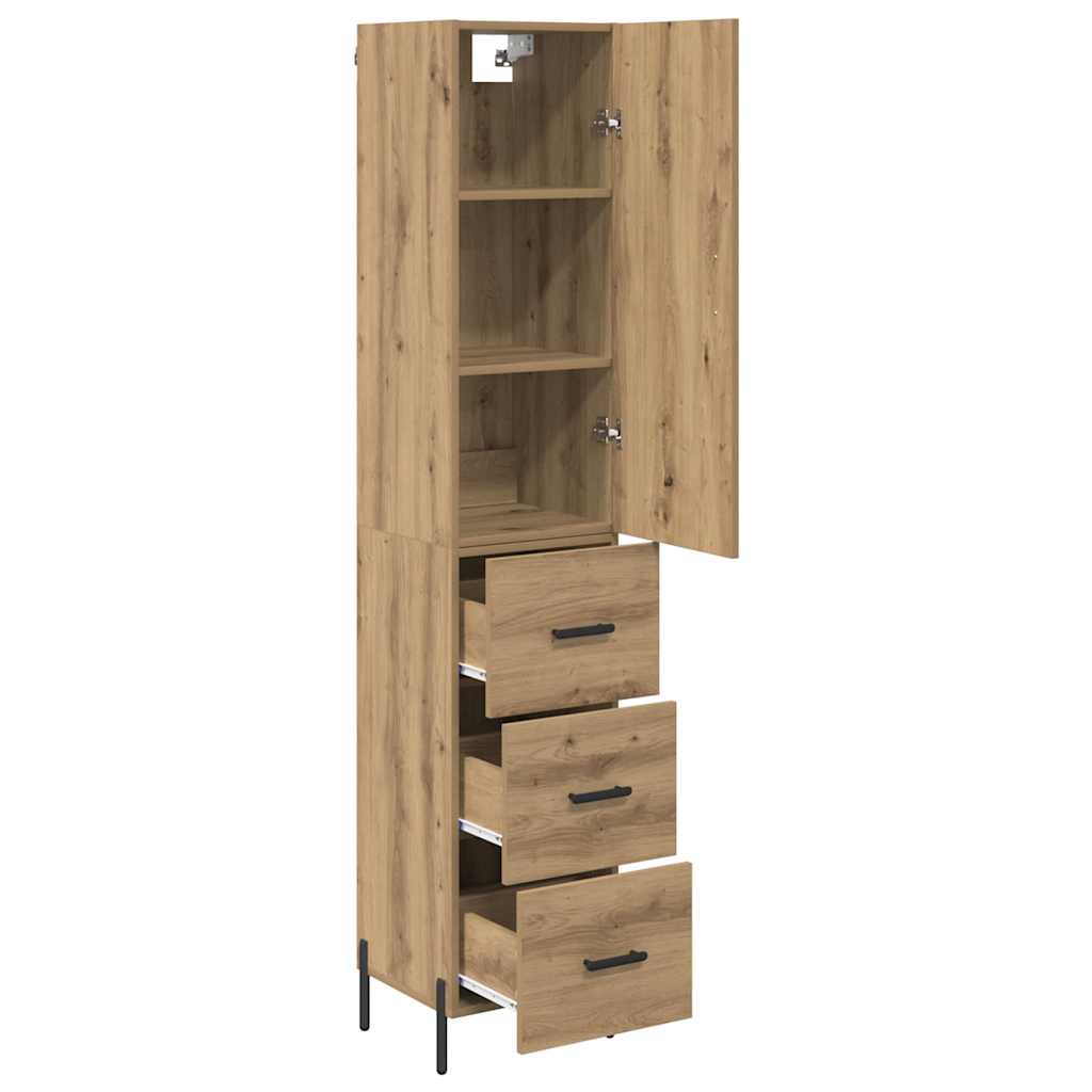 Bufet Stejar Artizanal 34,5 x 34 x 180 cm Lemn compozit — imaginea 6