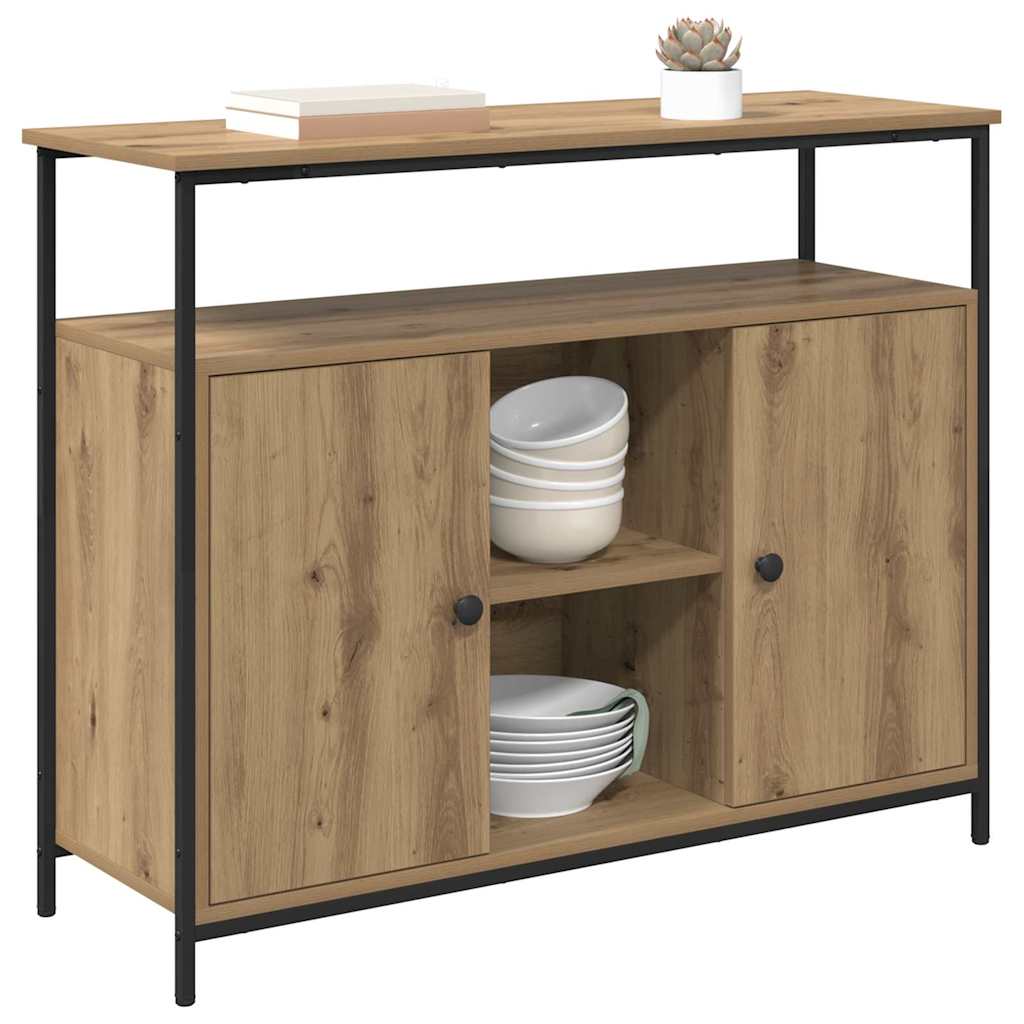 Bufet Stejar Artizanal 100 x 35 x 80 cm Lemn compozit — imaginea 4