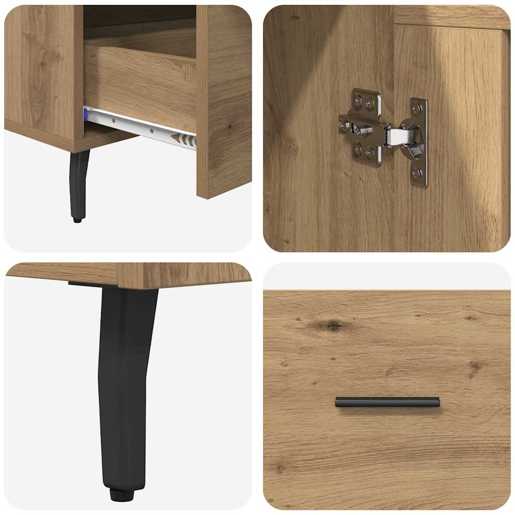 Bufet Stejar Artizanal 69,5 x 31 x 115 cm Lemn compozit — imaginea 10
