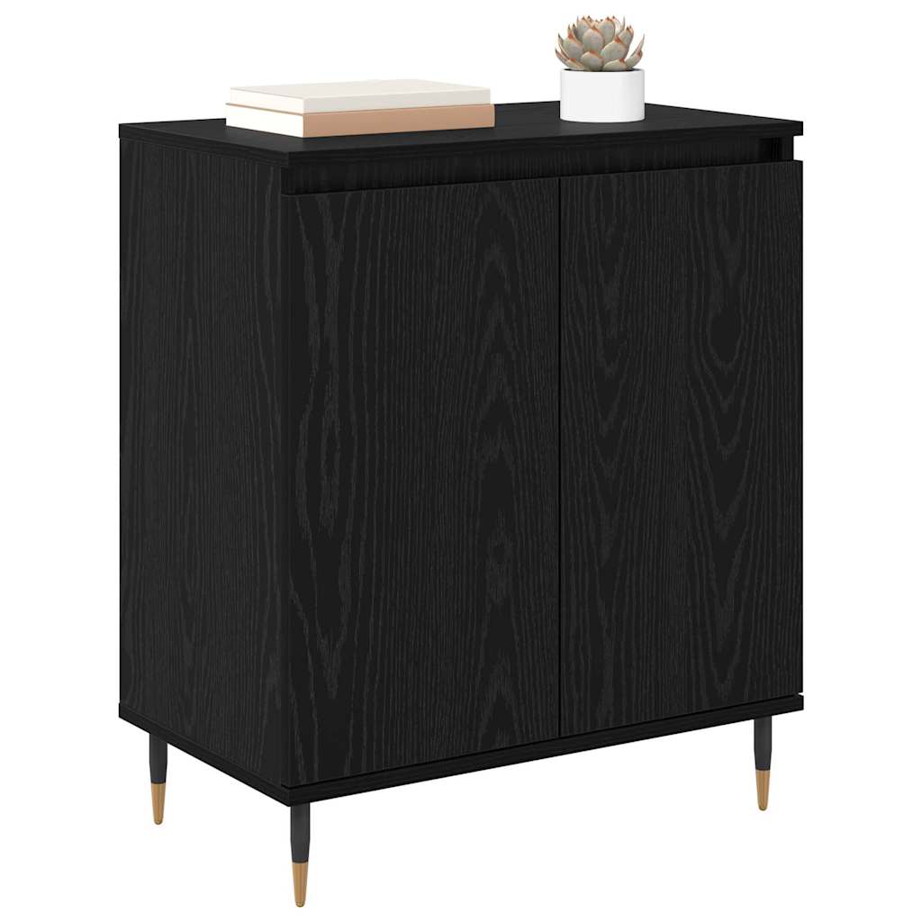 Bufet Stejar Negru 60 x 35 x 70 cm Lemn compozit — imaginea 4