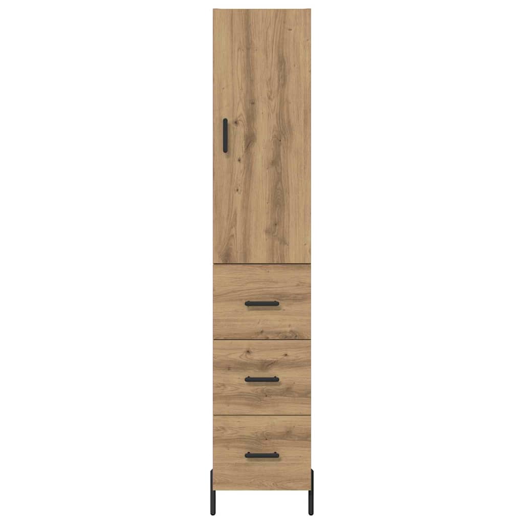 Bufet Stejar Artizanal 34,5 x 34 x 180 cm Lemn compozit — imaginea 9