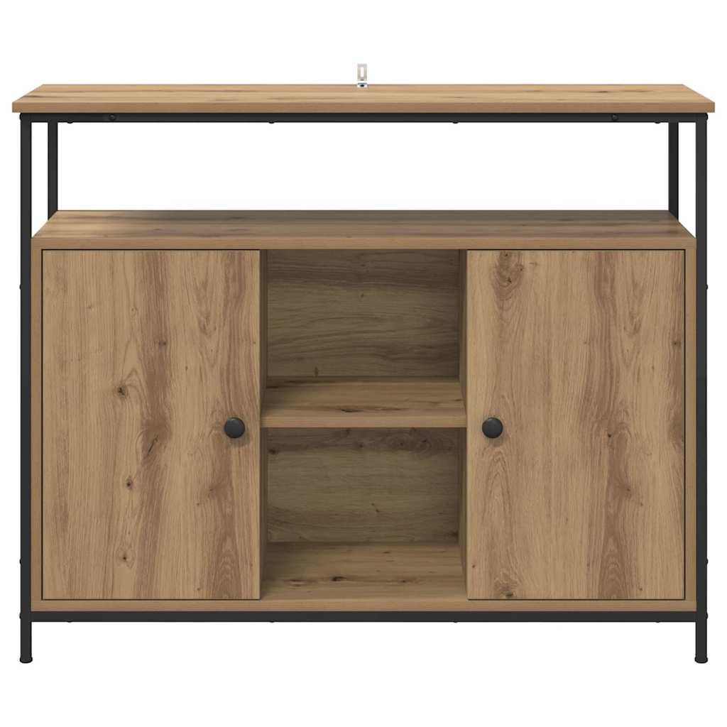 Bufet Stejar Artizanal 100 x 35 x 80 cm Lemn compozit — imaginea 7
