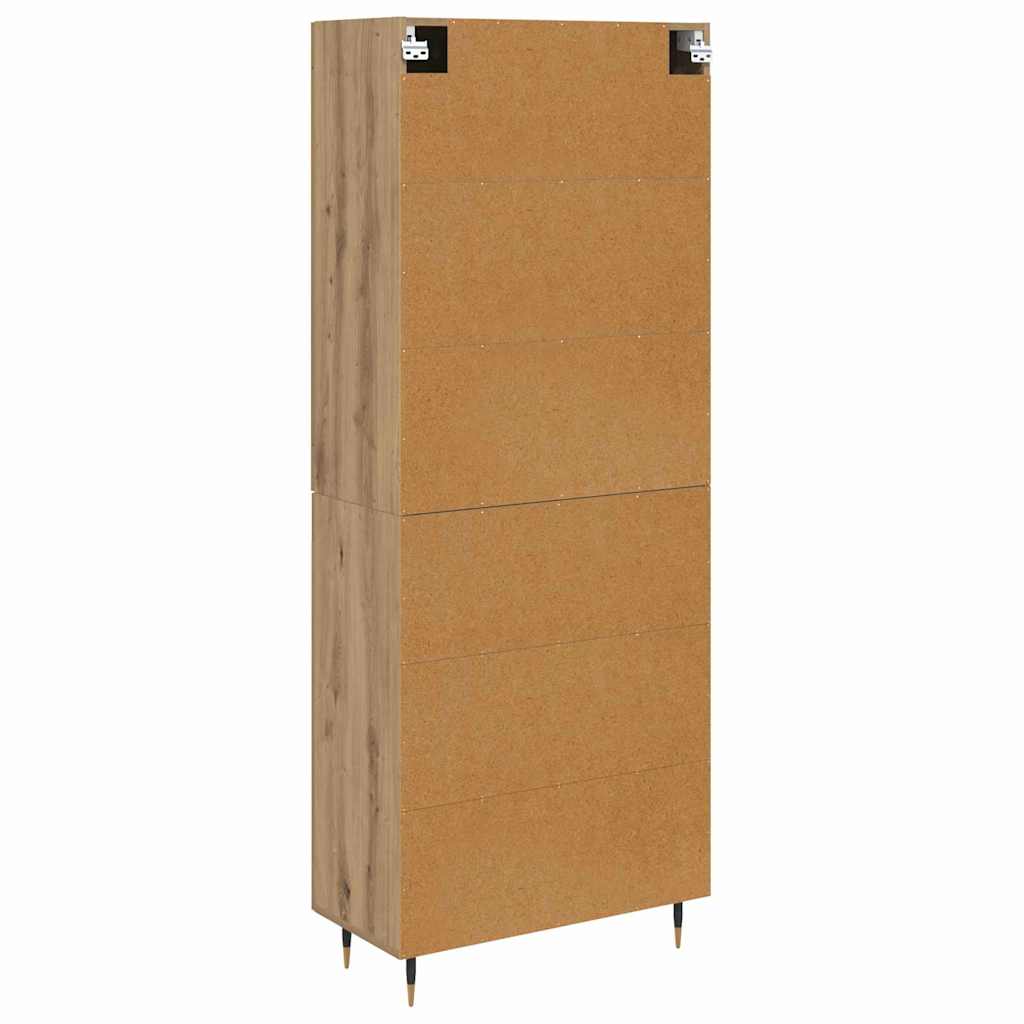 Bufet Stejar Artizanal 69,5 x 34 x 180 cm Lemn compozit — imaginea 11