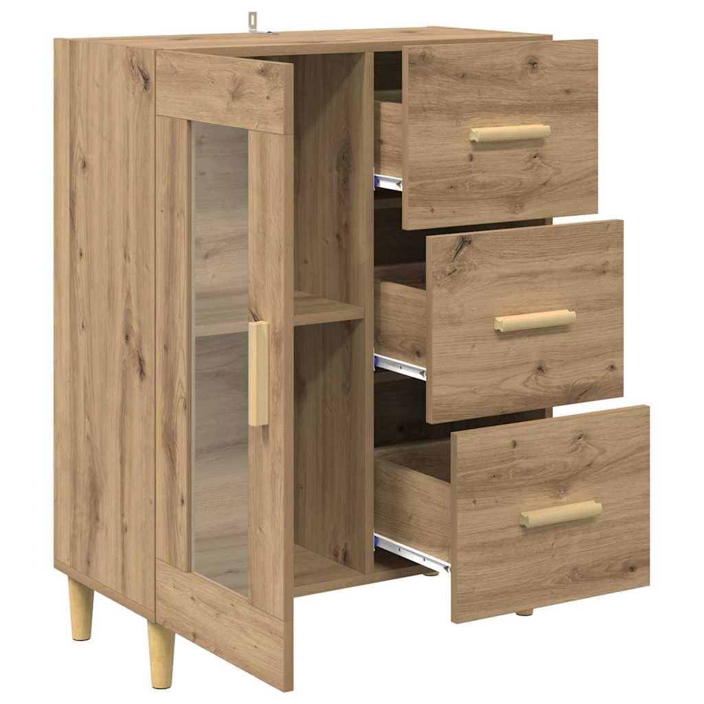 Bufet Stejar Artizanal 69,5 x 34 x 90 cm Lemn compozit — imaginea 6