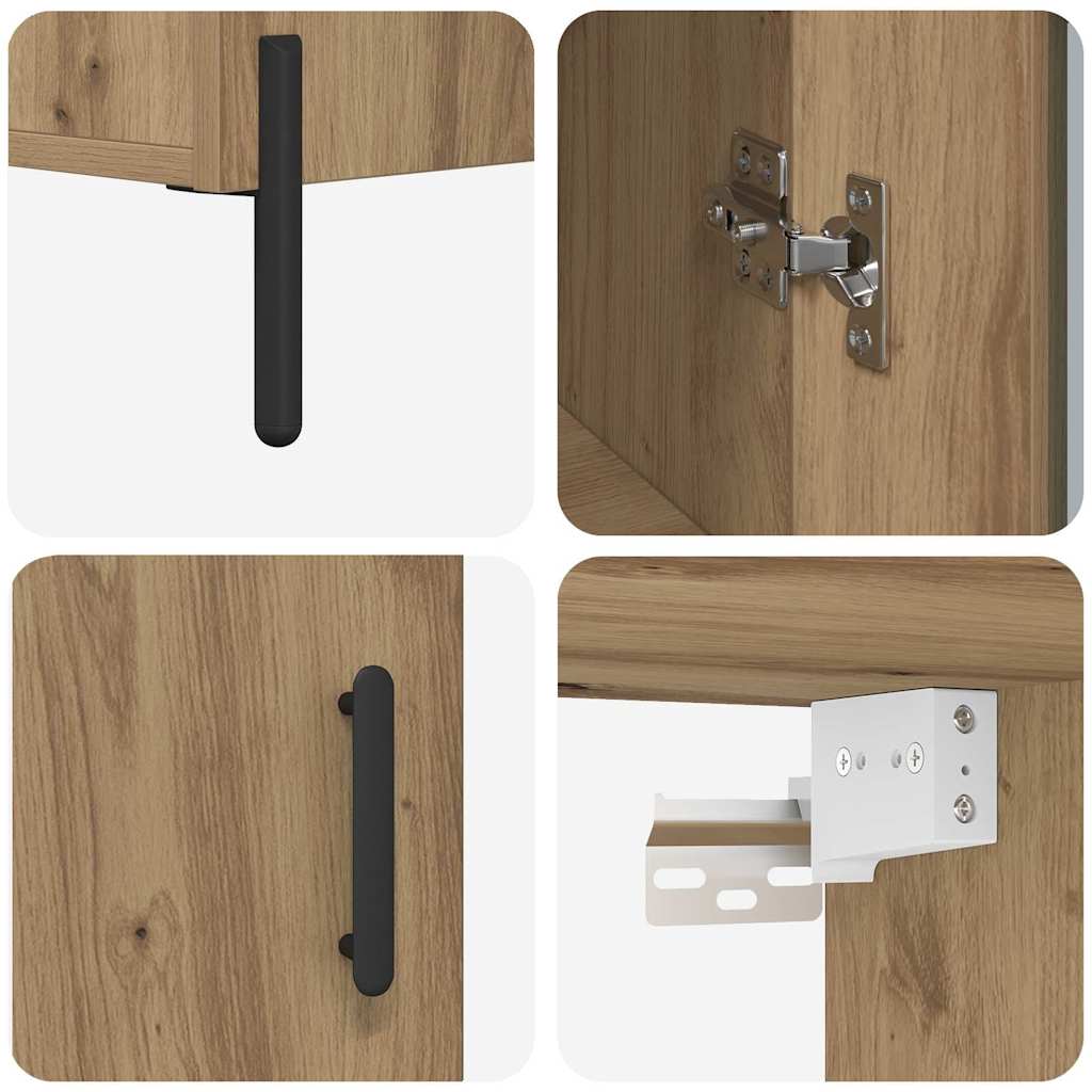Bufet Stejar Artizanal 69,5 x 34 x 180 cm Lemn compozit — imaginea 12