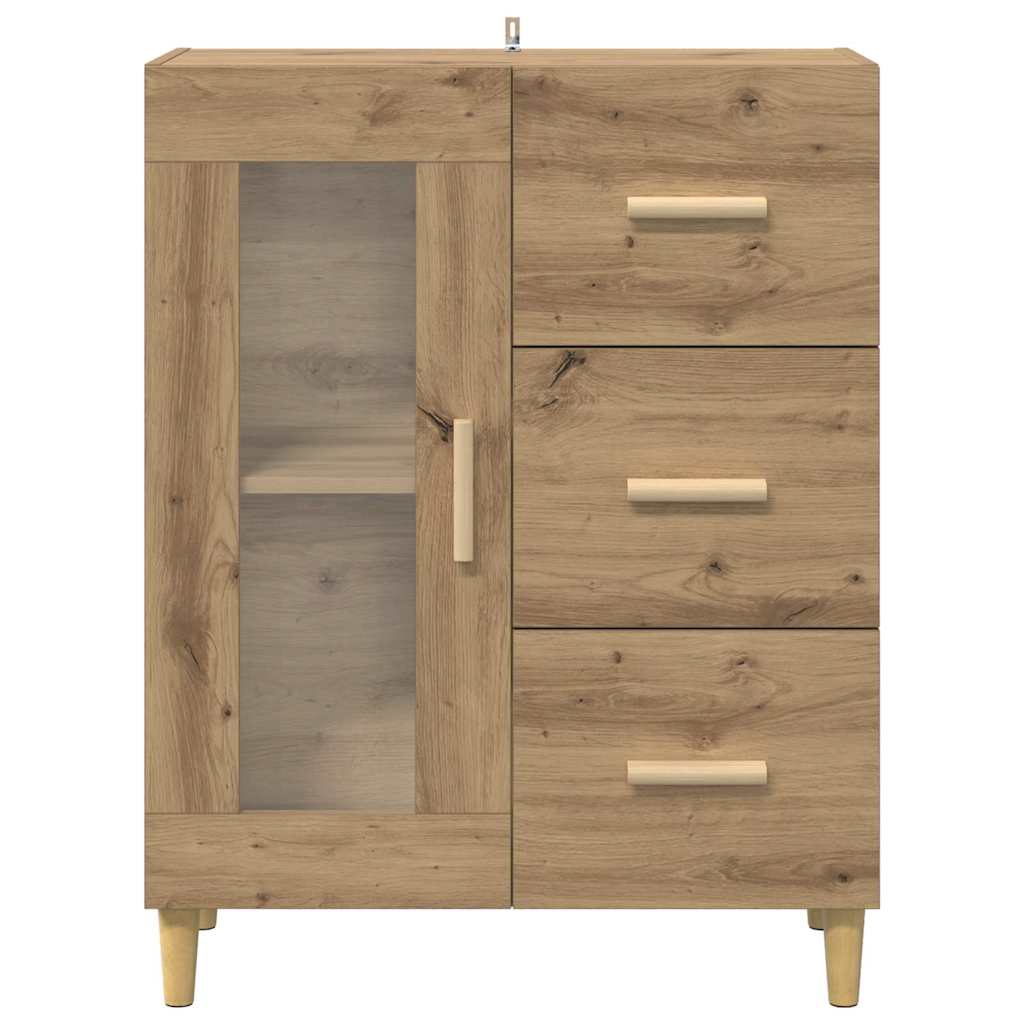 Bufet Stejar Artizanal 69,5 x 34 x 90 cm Lemn compozit — imaginea 7