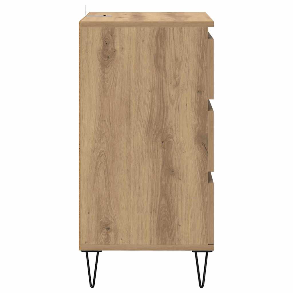 Bufet Stejar Artizanal 40 x 35 x 70 cm Lemn Ingineresc si Fier — imaginea 8