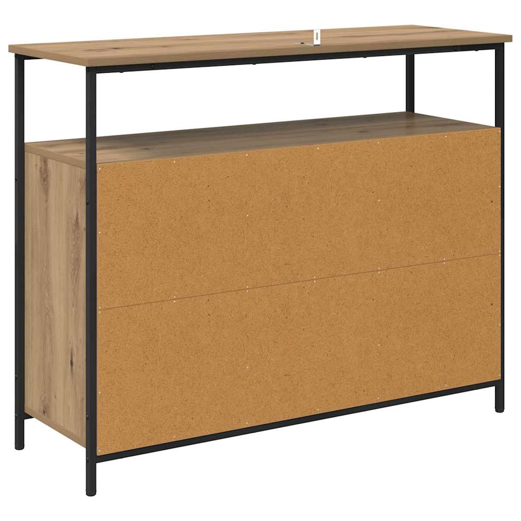 Bufet Stejar Artizanal 100 x 35 x 80 cm Lemn compozit — imaginea 9