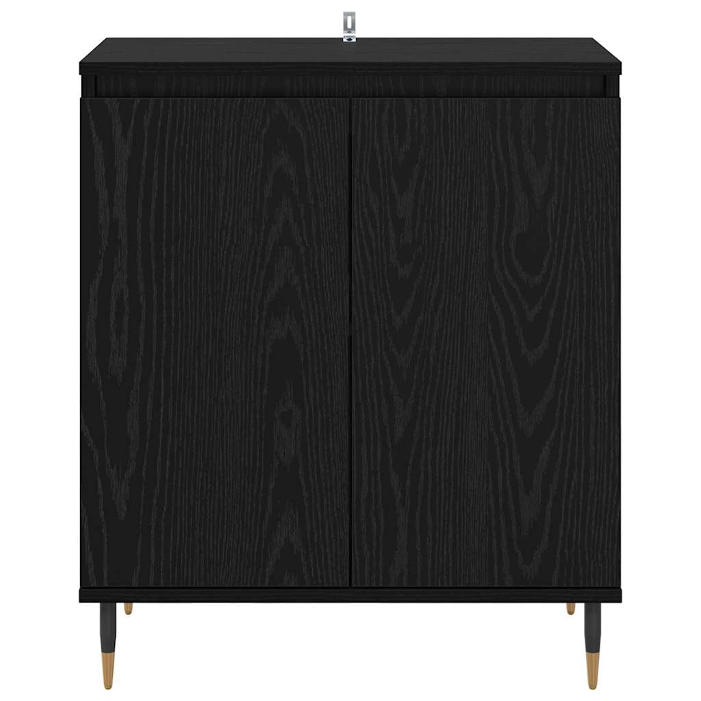 Bufet Stejar Negru 60 x 35 x 70 cm Lemn compozit — imaginea 7
