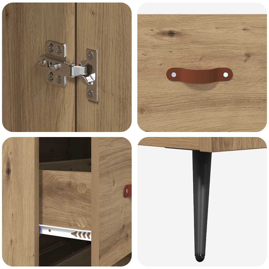 Bufet Stejar Artizanal 69,5 x 34 x 180 cm Lemn compozit — imaginea 12