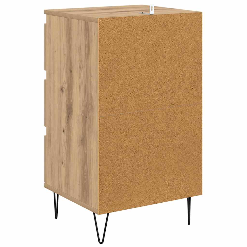 Bufet Stejar Artizanal 40 x 35 x 70 cm Lemn Ingineresc si Fier — imaginea 9