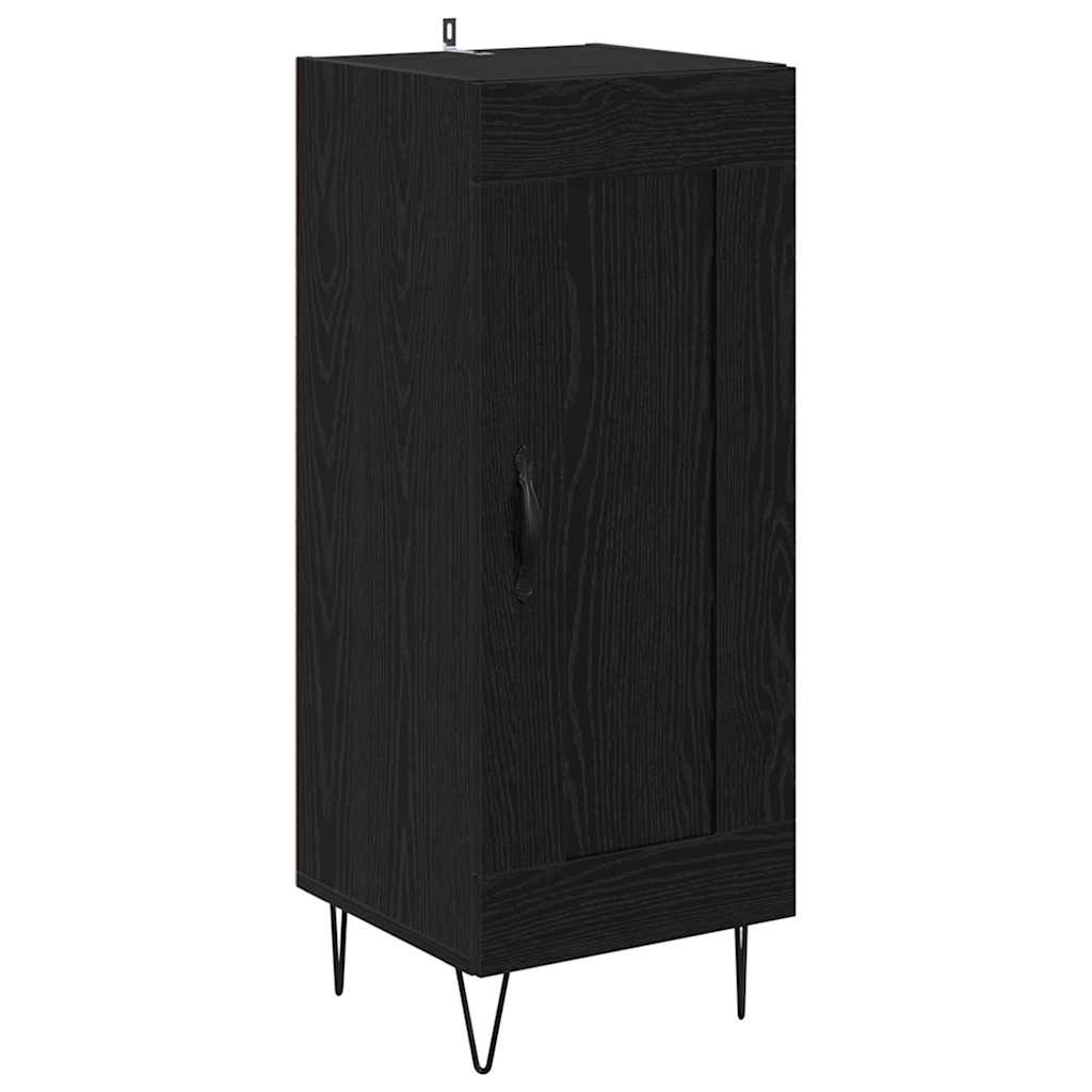 Bufet Stejar Negru 34,5 x 34 x 90 cm Lemn Ingineresc si Fier