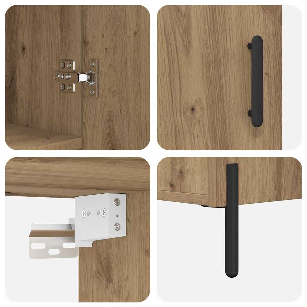 Bufet Stejar Artizanal 69,5 x 34 x 180 cm Lemn compozit — imaginea 12