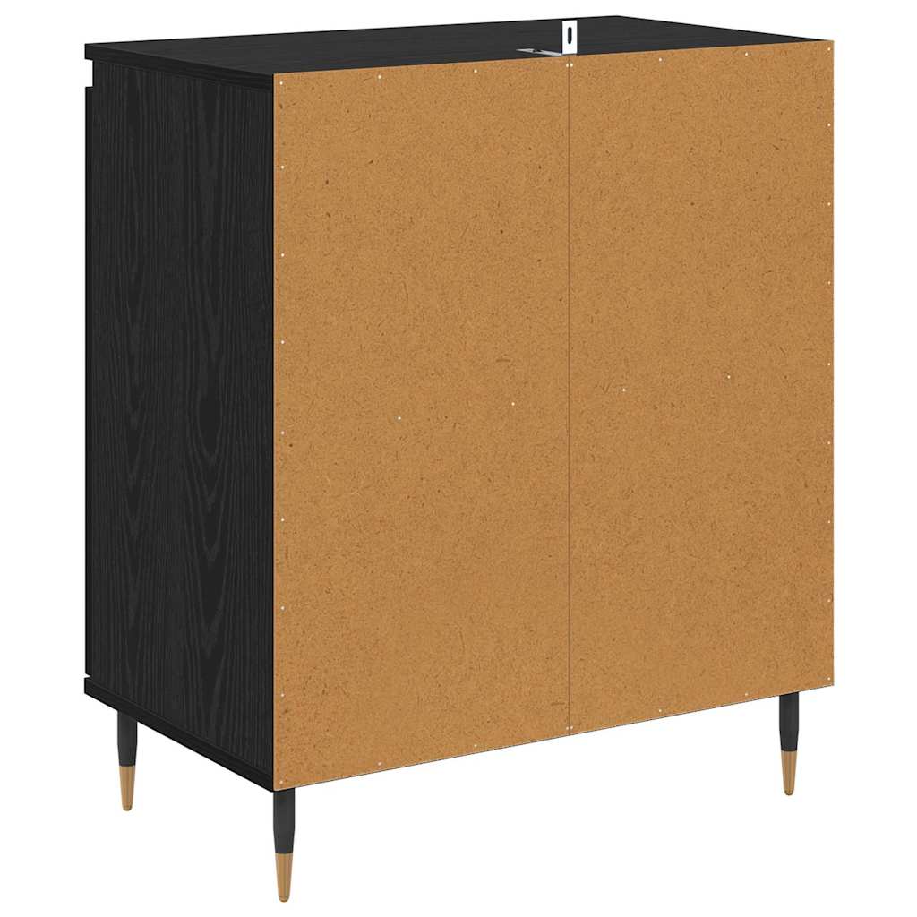 Bufet Stejar Negru 60 x 35 x 70 cm Lemn compozit — imaginea 9