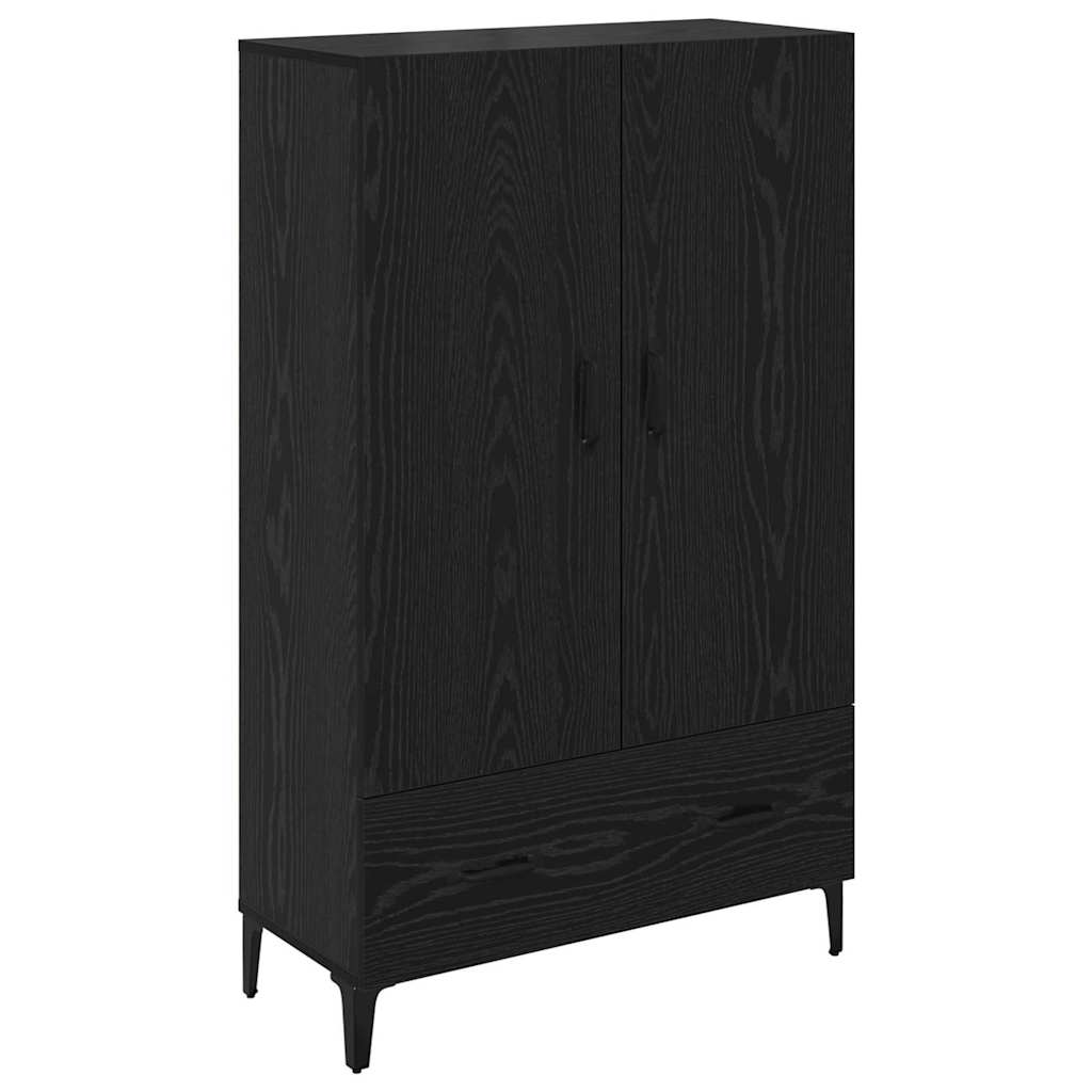 Bufet Stejar Negru 70 x 31 x 115 cm Lemn Ingineresc si Fier