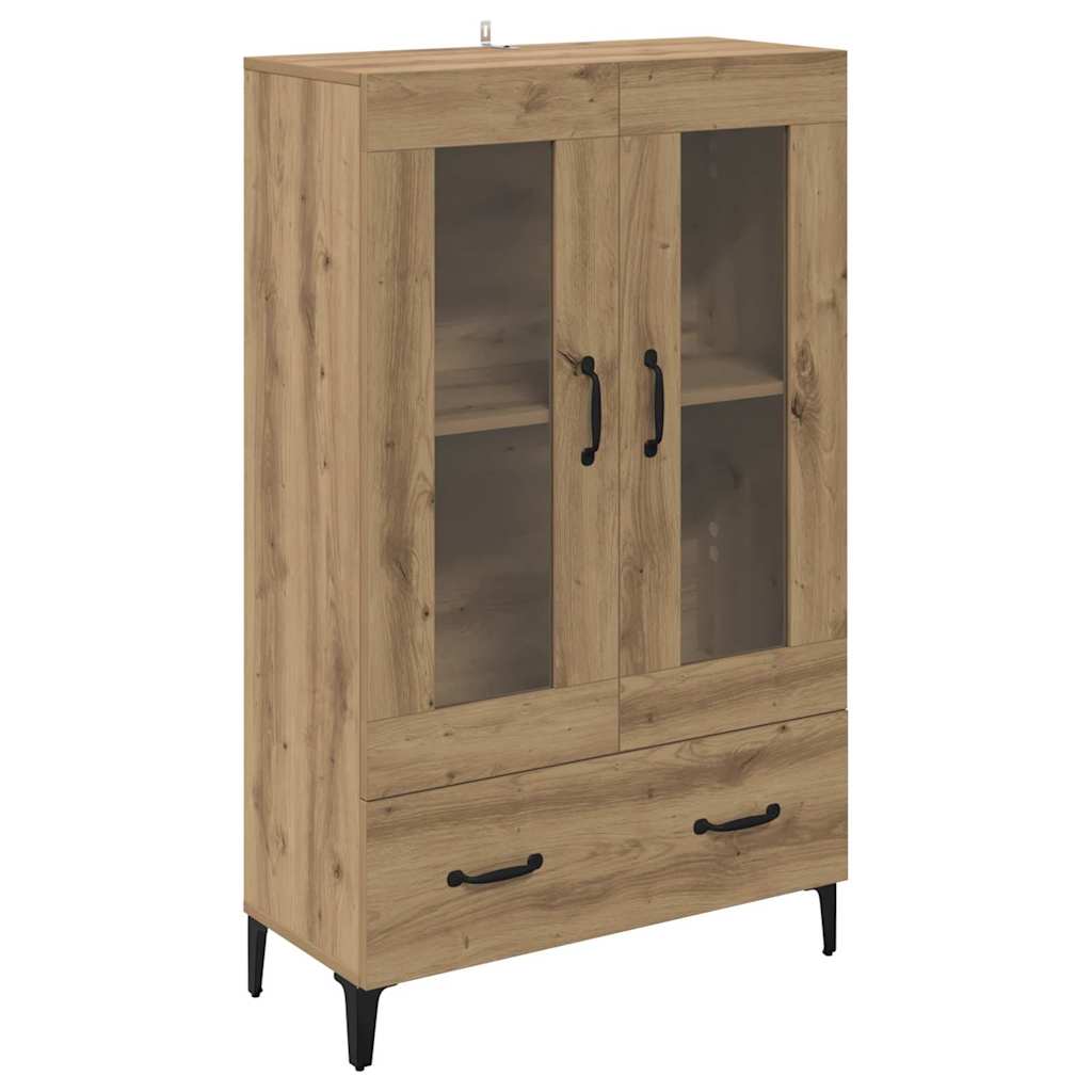 Bufet Stejar Artizanal 70 x 31 x 115 cm Lemn Ingineresc si Fier