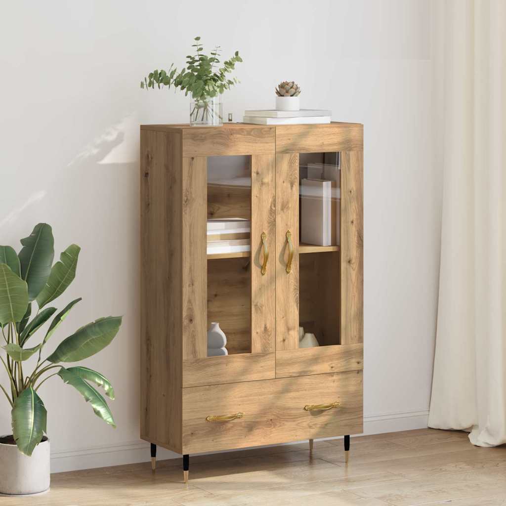 Bufet Stejar Artizanal 69,5 x 31 x 115 cm Lemn compozit — imaginea 2