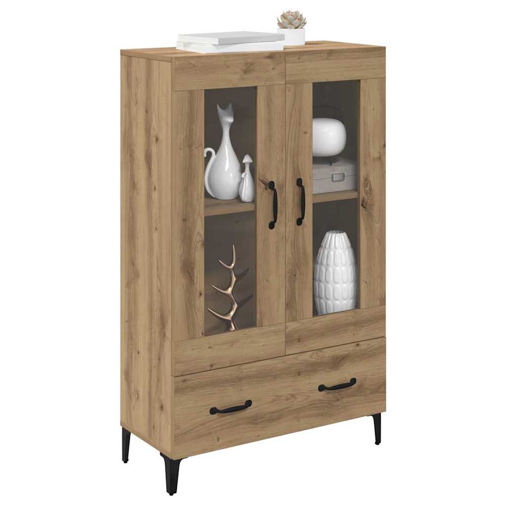 Bufet Stejar Artizanal 70 x 31 x 115 cm Lemn Ingineresc si Fier — imaginea 4