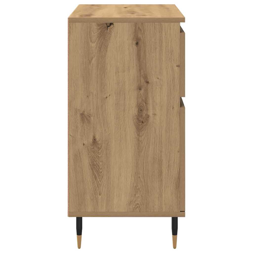 Bufet Stejar Artizanal 60 x 35 x 70 cm Lemn Ingineresc si Fier — imaginea 8