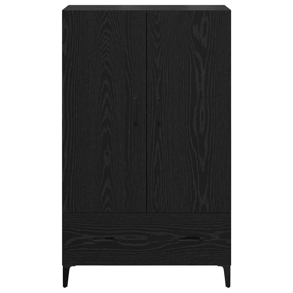 Bufet Stejar Negru 70 x 31 x 115 cm Lemn Ingineresc si Fier — imaginea 7