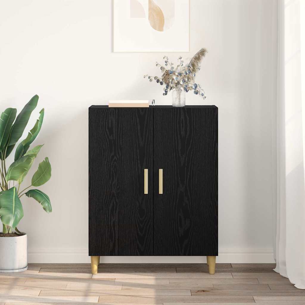 Bufet Stejar Negru 70 x 34 x 90 cm Lemn compozit — imaginea 5