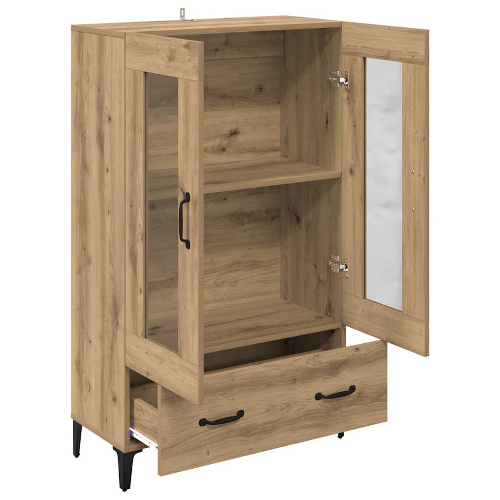 Bufet Stejar Artizanal 70 x 31 x 115 cm Lemn Ingineresc si Fier — imaginea 6
