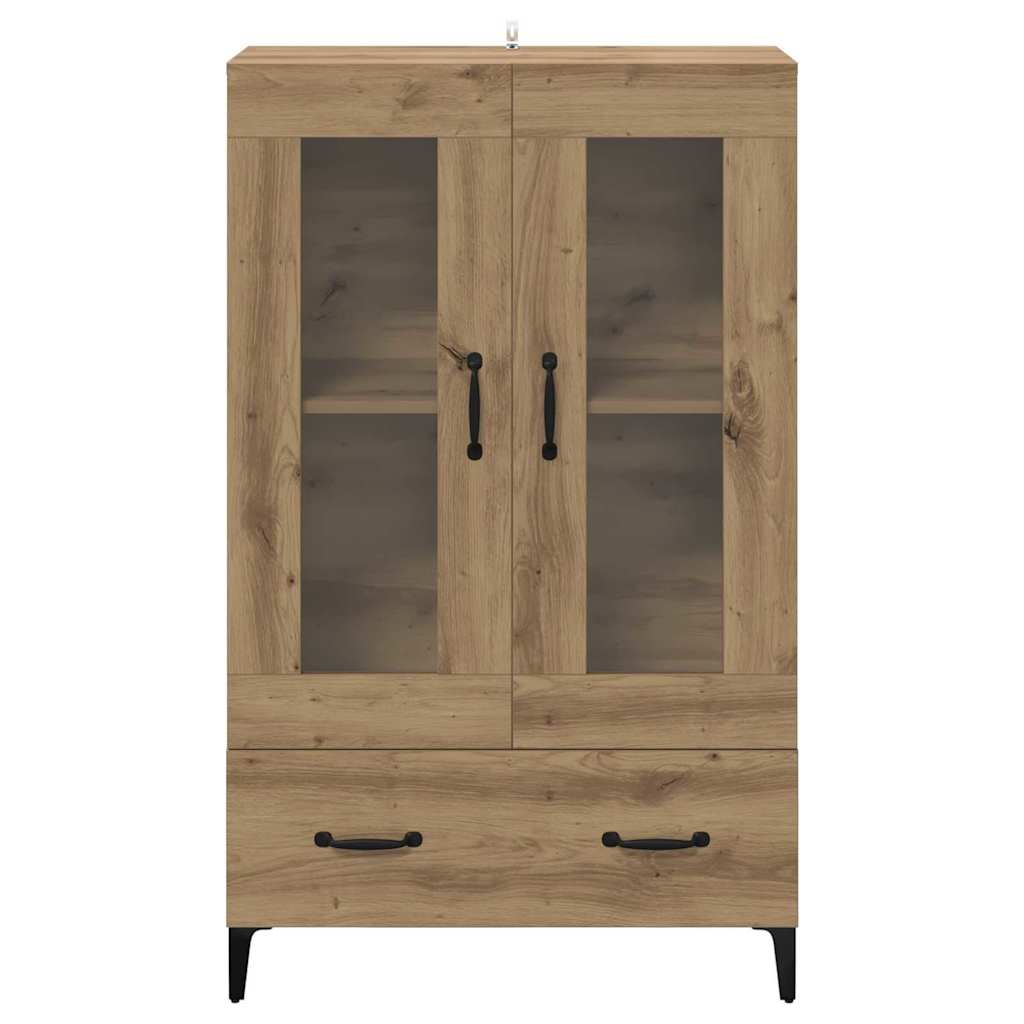 Bufet Stejar Artizanal 70 x 31 x 115 cm Lemn Ingineresc si Fier — imaginea 7