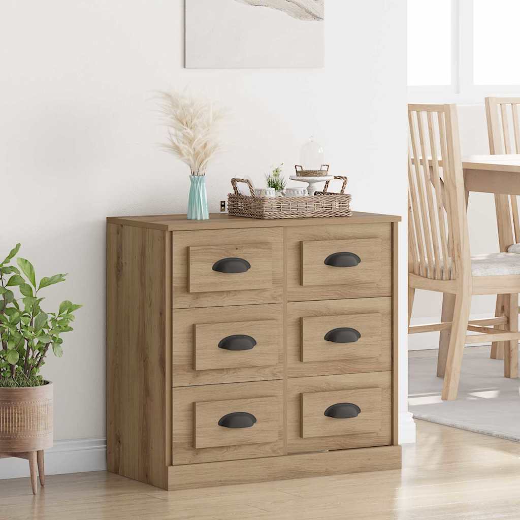 Bufet Stejar Artizanal 70 x 35,5 x 67,5 cm Lemn compozit — imaginea 2