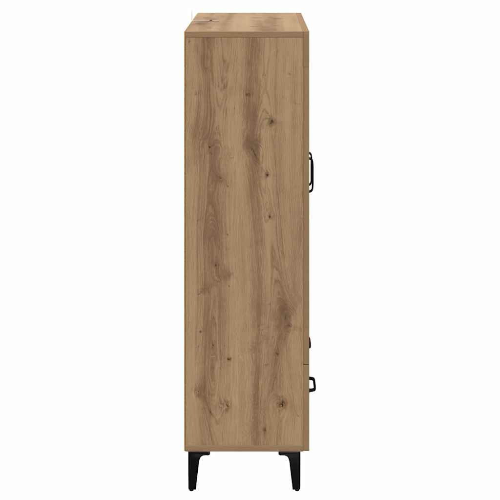 Bufet Stejar Artizanal 70 x 31 x 115 cm Lemn Ingineresc si Fier — imaginea 8