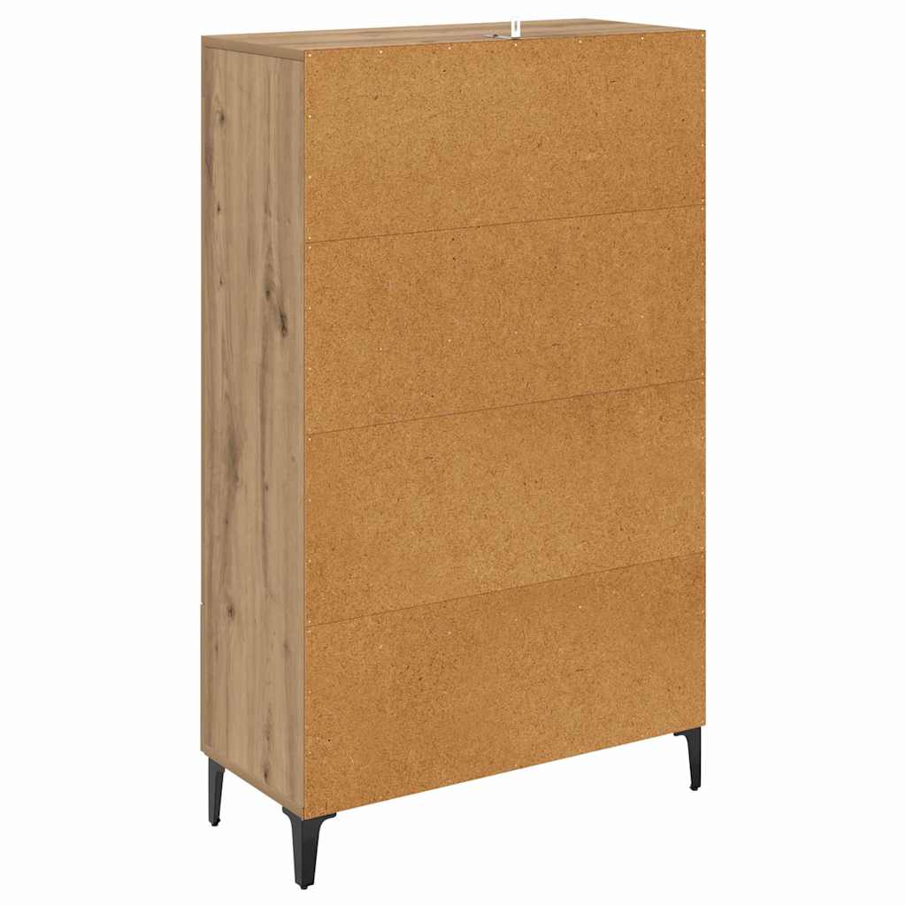 Bufet Stejar Artizanal 70 x 31 x 115 cm Lemn Ingineresc si Fier — imaginea 9