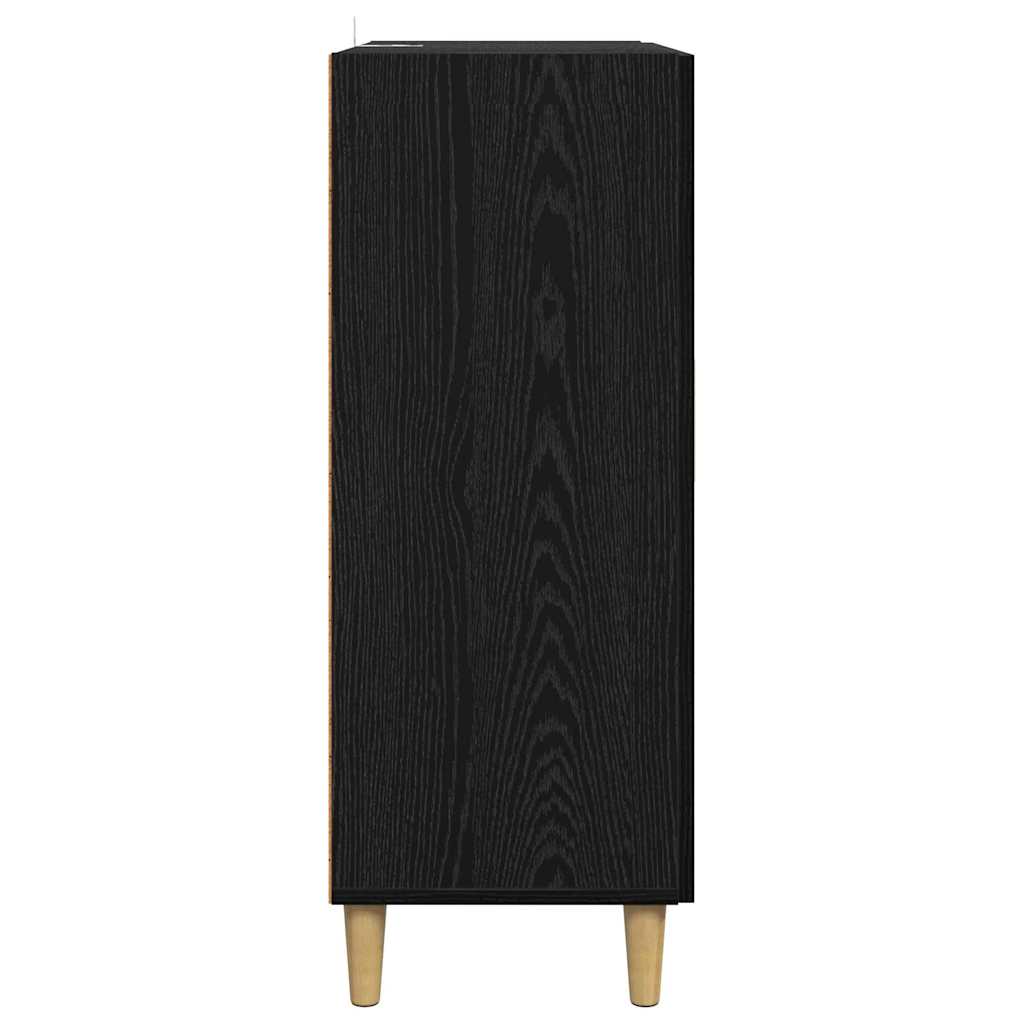 Bufet Stejar Negru 70 x 34 x 90 cm Lemn compozit — imaginea 8