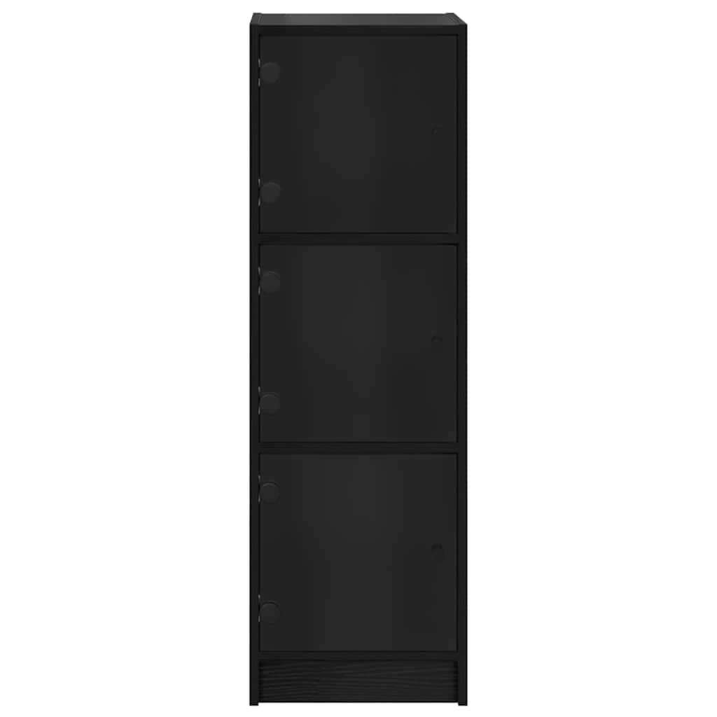 Bufet Stejar Negru 35 x 37 x 109 cm Lemn compozit — imaginea 7